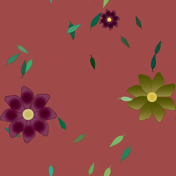 Flowers Vector Illustration Beautiful Botanical Background — Stock Vector