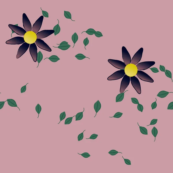 Sommer Blumen Hintergrund Vektor Illustration — Stockvektor