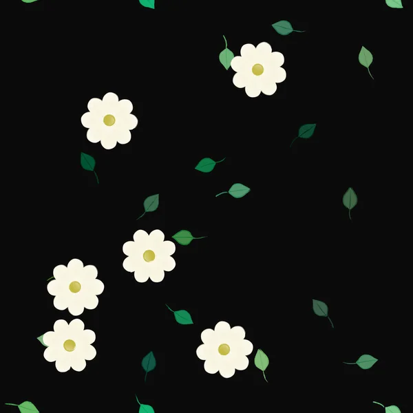 Virágos Virágos Háttér Virágok Minta Háttér Vektor Illusztráció — Stock Vector
