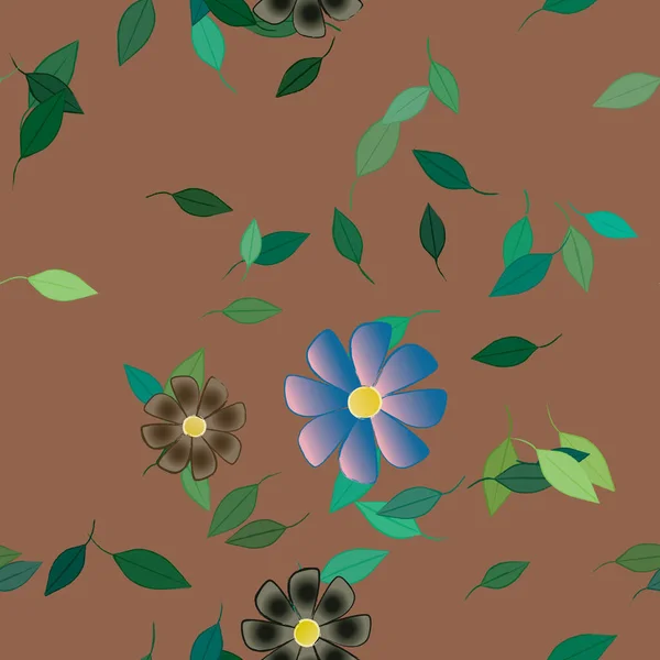 Fundo Floral Colorido Flores Ilustração Vetorial —  Vetores de Stock