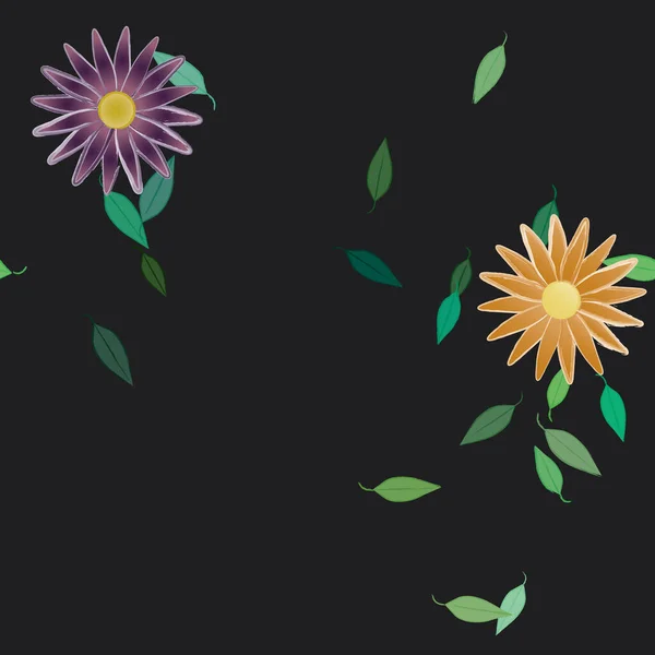 花飾りの背景花のベクターイラスト — ストックベクタ