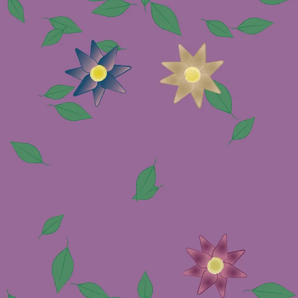 Bloemen Bloei Behang Vector Illustratie Mooie Botanische Achtergrond — Stockvector