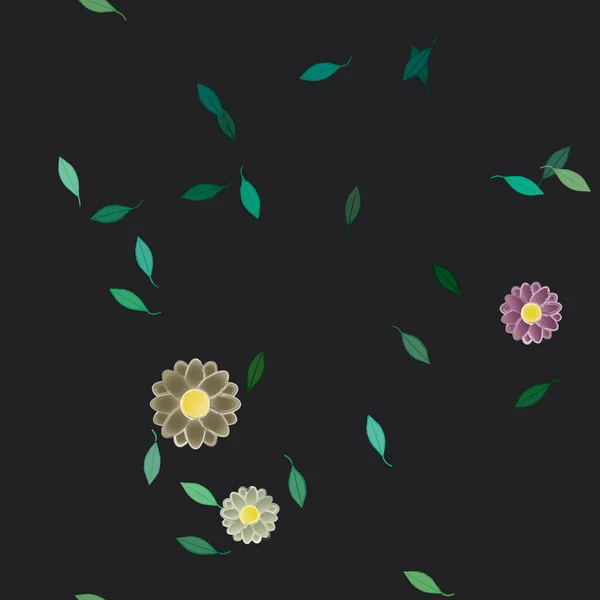 Fleurs Été Fond Illustration Vectorielle — Image vectorielle