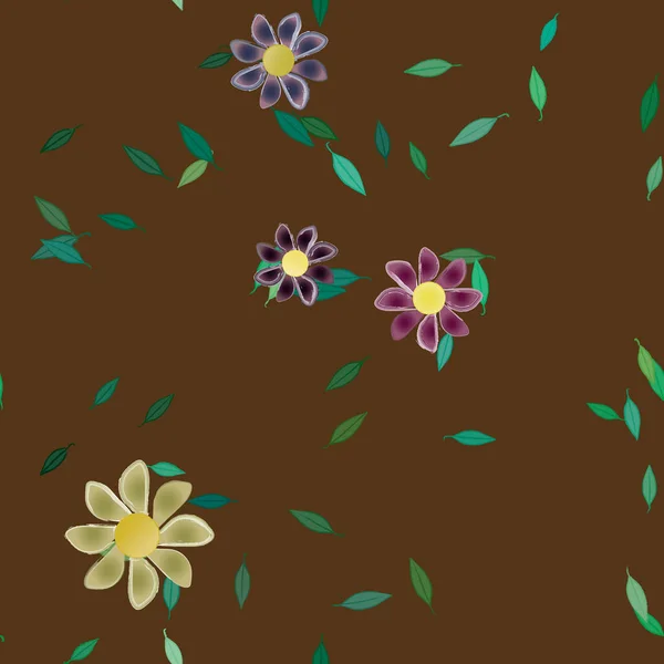 Farbigen Floralen Hintergrund Blumen Vektor Illustration — Stockvektor