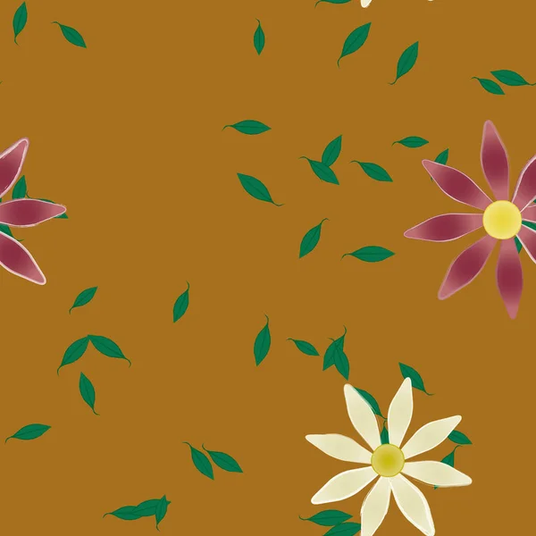 Flores Verano Fondo Vector Ilustración — Vector de stock