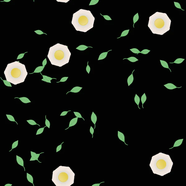 Fundo Padrão Floral Ilustração Vetorial — Vetor de Stock