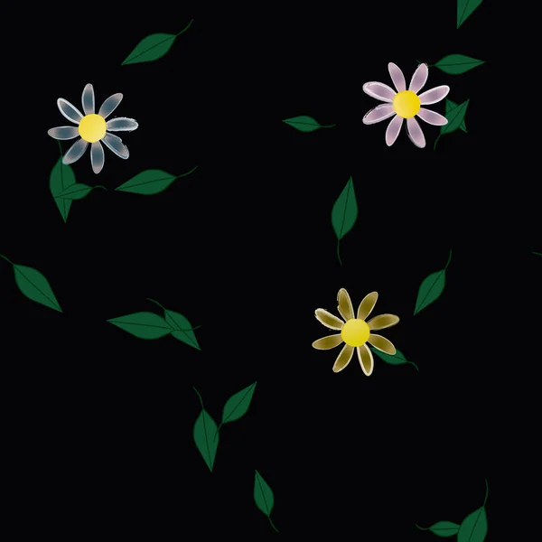 Botanisk Bladbakgrunn Blomstervektorillustrasjon – stockvektor