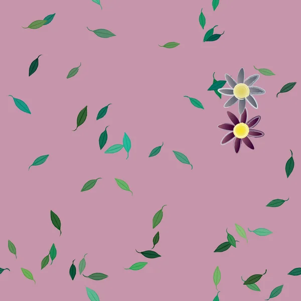 Çiçek Yaprakları Çiçekler Duvar Kağıtları Vektör Illüstrasyonları — Stok Vektör