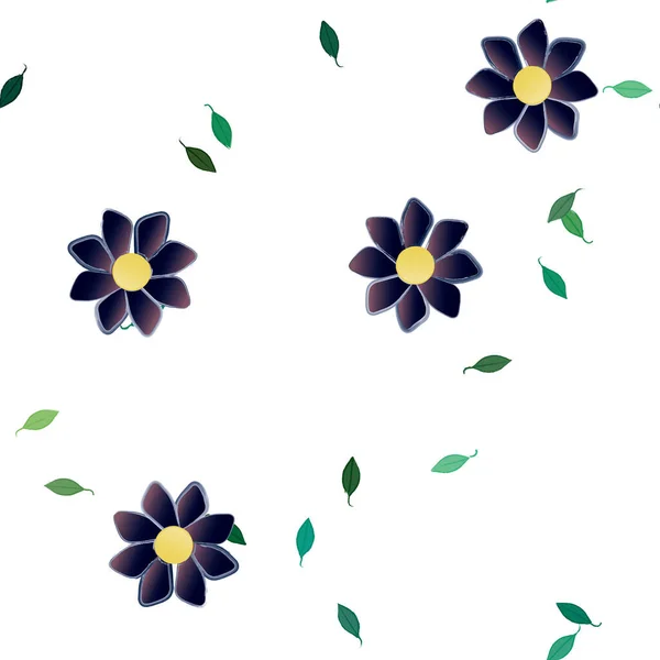 Sommer Blumen Hintergrund Vektor Illustration — Stockvektor