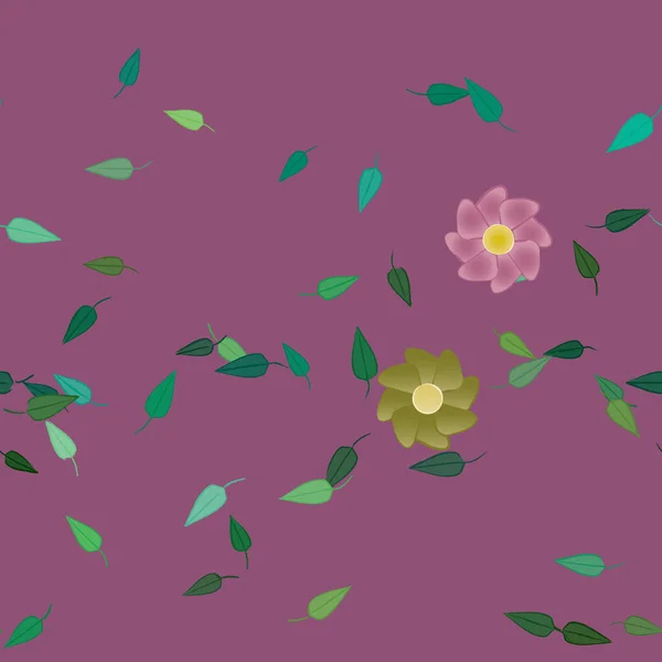 Beautiful Botanical Background Flowers Vector Illustration — Stock Vector