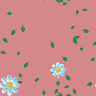 yaz çiçekleri arka plan, vektör illüstrasyonu