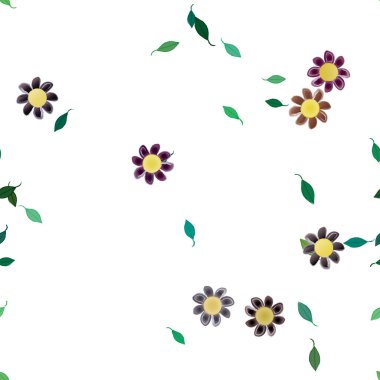 Çiçek arkaplanı, çiçek desenli arkaplan, vektör illüstrasyonu