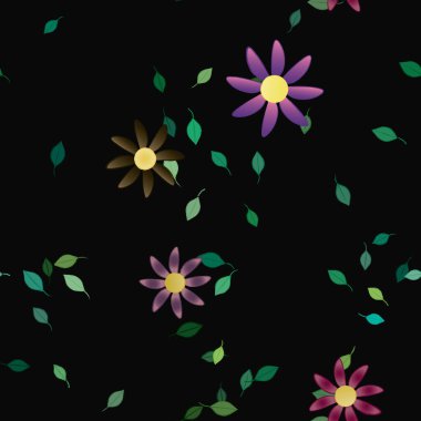 Renkli çiçek arkaplanı, çiçek vektör illüstrasyonu