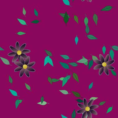 yaz çiçekleri arka plan, vektör illüstrasyonu