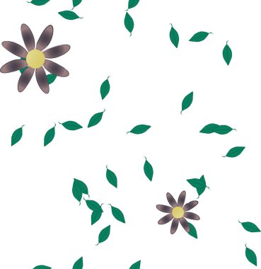 yaz çiçekleri arka plan, vektör illüstrasyonu