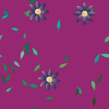 yaz çiçekleri arka plan, vektör illüstrasyonu