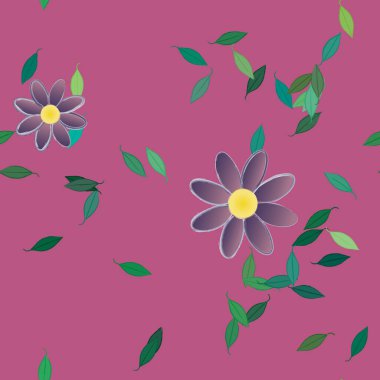 Çiçekler duvar kağıdı açar, vektör illüstrasyonu