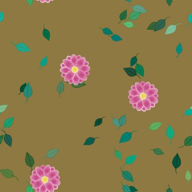 yaz çiçekleri arka plan, vektör illüstrasyonu