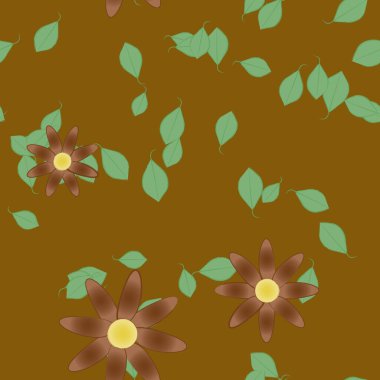 yaz çiçekleri arka plan, vektör illüstrasyonu