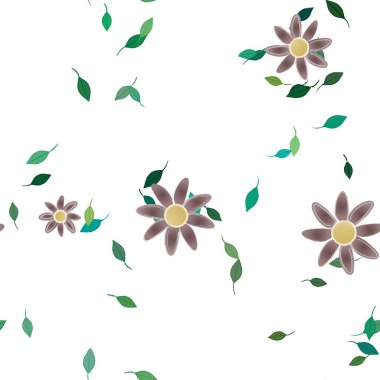 yaz çiçekleri arka plan, vektör illüstrasyonu