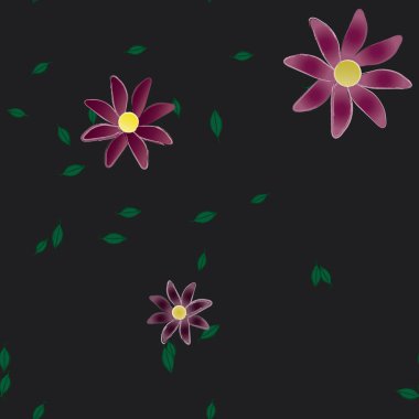 yaz çiçekleri arka plan, vektör illüstrasyonu