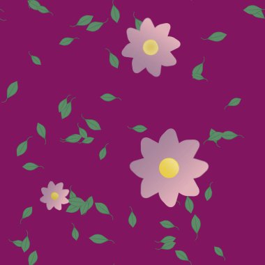 soyut botanik çiçek desenli arkaplan, çiçek vektör çizimi