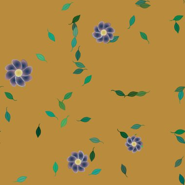 Çiçekler duvar kağıdı açar, vektör illüstrasyonu