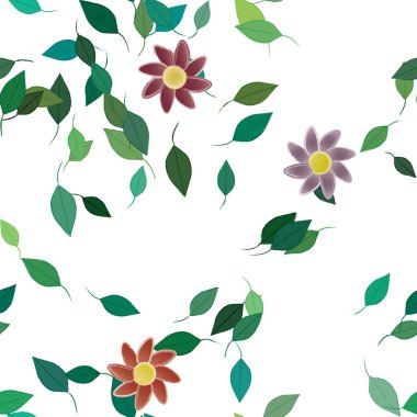 yaz çiçekleri arka plan, vektör illüstrasyonu