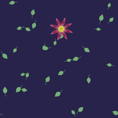 Çiçekler ve yapraklarla kusursuz bir desen.