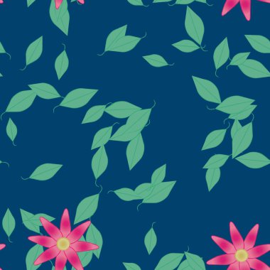 yaz çiçekleri arka plan, vektör illüstrasyonu