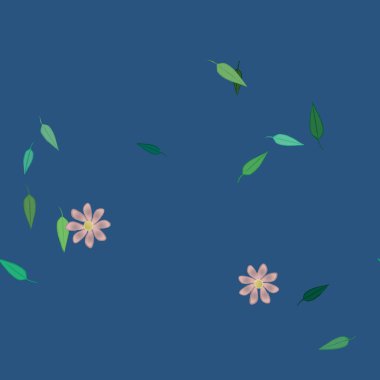 Çiçek yaprakları, çiçekler duvar kağıtları, vektör illüstrasyonları..