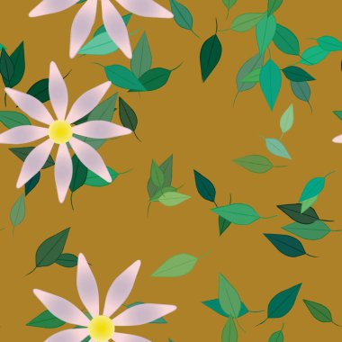 yaz çiçekleri arka plan, vektör illüstrasyonu