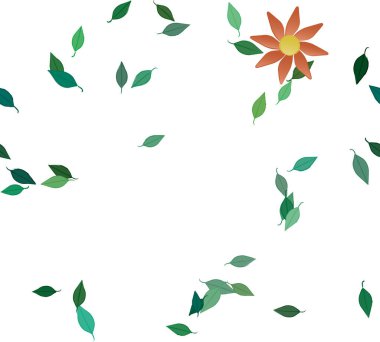 Kusursuz çiçekler çiçek açar duvar kağıdı, vektör çizimi, güzel botanik arka plan