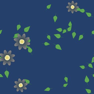 yaz çiçekleri arka plan, vektör illüstrasyonu