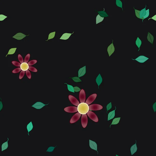 Farbigen Floralen Hintergrund Blumen Vektor Illustration — Stockvektor