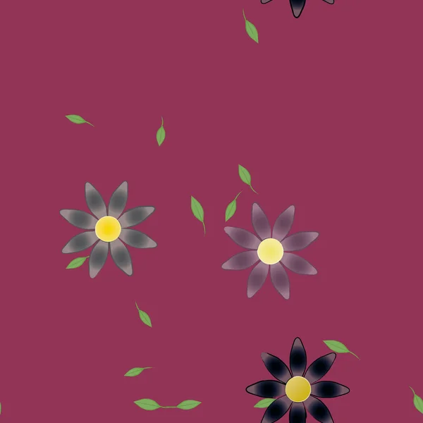 Flores Verano Fondo Vector Ilustración — Archivo Imágenes Vectoriales