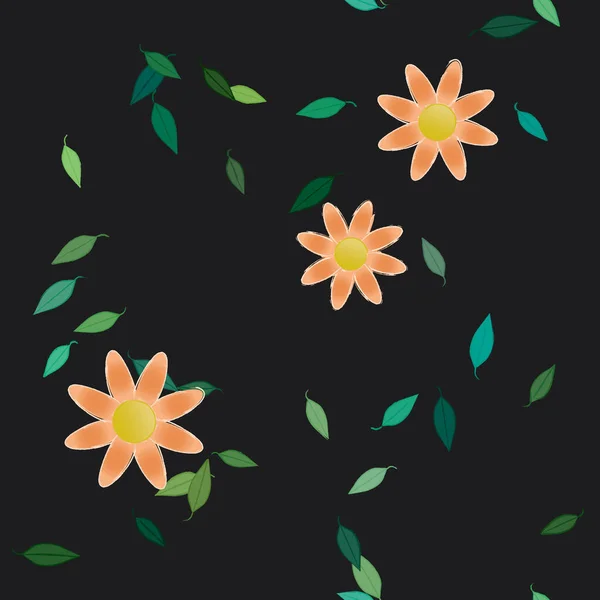 Sommer Blumen Hintergrund Vektor Illustration — Stockvektor