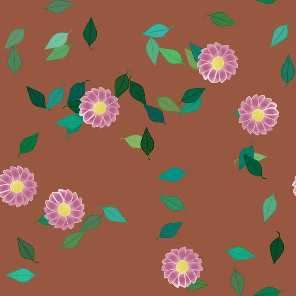 Blumen Botanischen Hintergrund Blumen Vektor Illustration — Stockvektor