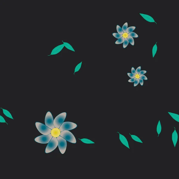 Ботанічні Квіти Візерунок Фон Векторні Ілюстрації — стоковий вектор