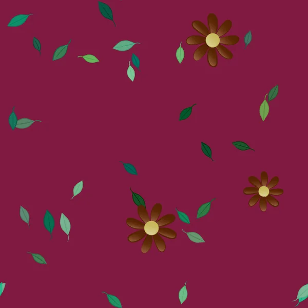 花が咲く壁紙ベクターイラスト — ストックベクタ