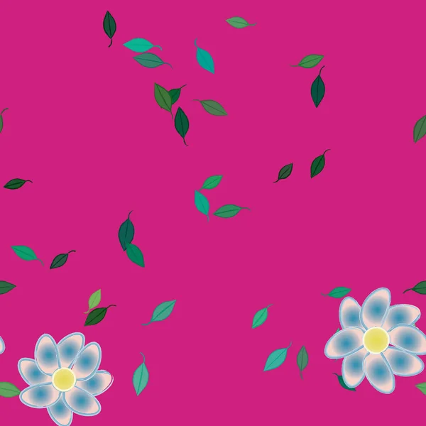 Flores Sin Costura Florecen Fondo Pantalla Vector Ilustración Hermoso Fondo — Vector de stock