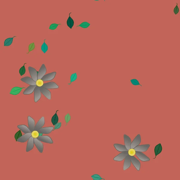 Flores Verano Fondo Vector Ilustración — Archivo Imágenes Vectoriales