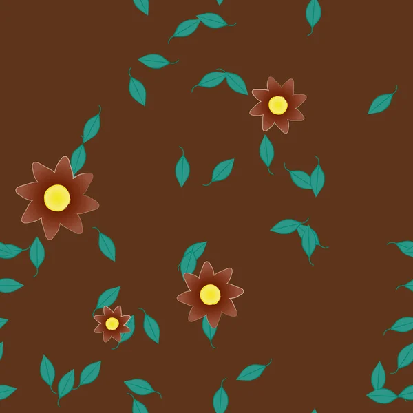 Fundo Padrão Flores Ilustração Vetorial — Vetor de Stock