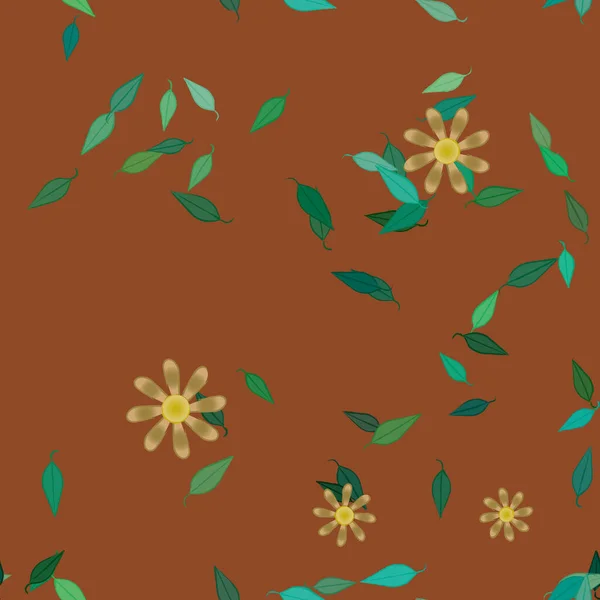 Fond Botanique Floral Illustration Vectorielle Fleurs — Image vectorielle
