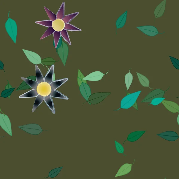 Fleurs Été Fond Illustration Vectorielle — Image vectorielle