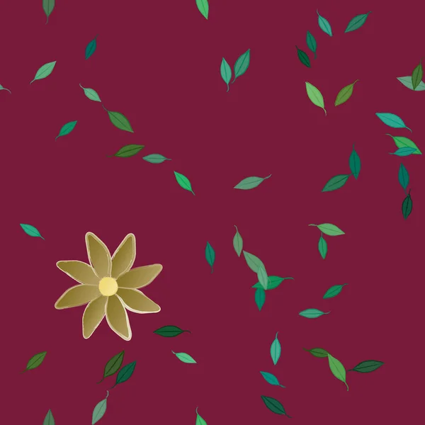 Fundo Padrão Flores Botânicas Ilustração Vetorial Floral — Vetor de Stock