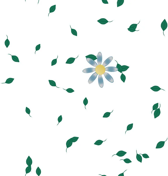 Flores Verano Fondo Vector Ilustración — Vector de stock