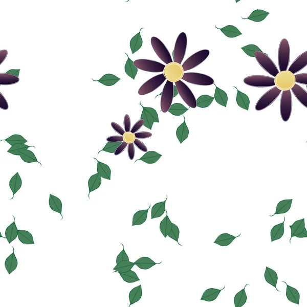 Flores Flor Papel Parede Ilustração Vetorial Belo Fundo Botânico — Vetor de Stock