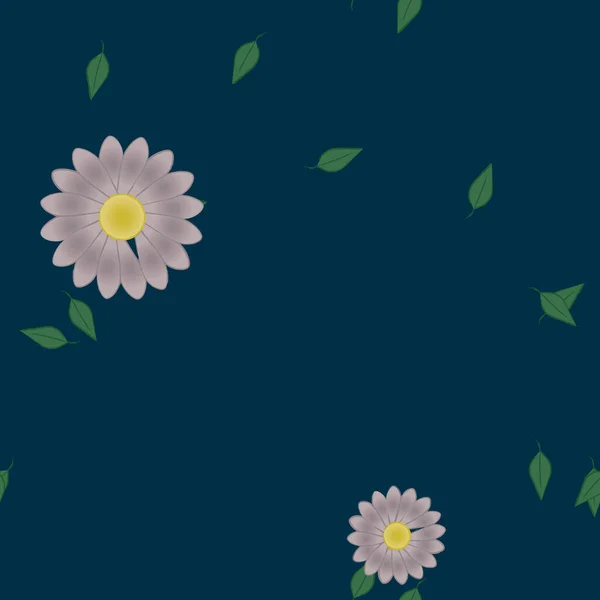 Bloesem Gebladerte Bloemen Bloei Behang Vector Illustratie — Stockvector