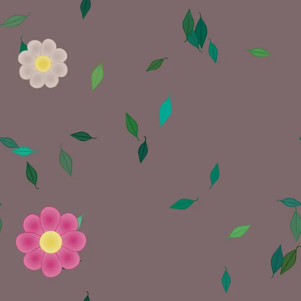 Цветы Цветут Обои Векторная Иллюстрация Красивый Ботанический Фон — стоковый вектор